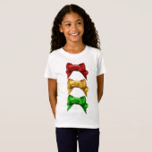 Le T-shirt de la fille Christmas Bows (Devant entier)