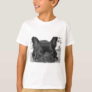 Le T-shirt de la fille de bouledogue français