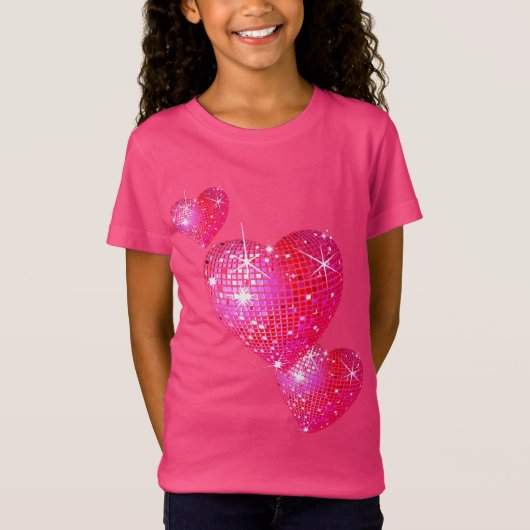 Le T-shirt de la fille de coeur de Valentine (Devant)