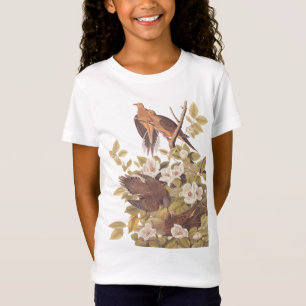 Le T-shirt de la fille de colombe de tortue de la