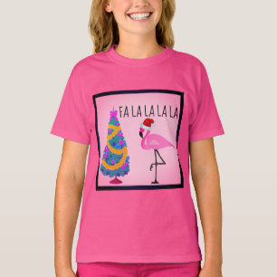Le T-shirt de la fille de Flamant rose de