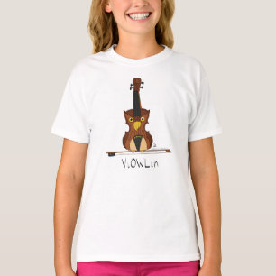 Le T-shirt de la fille de la chatte de violon ViOW