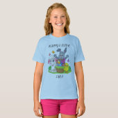 Le T-shirt de la fille de puzzle, agneau et puzzle (Devant entier)