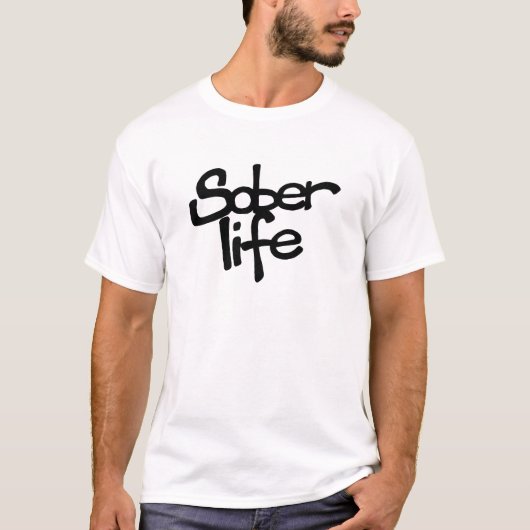 Le T-shirt de la vie des hommes sobres de graffiti (Devant)