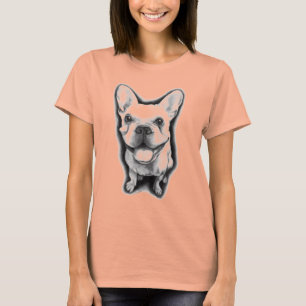 Le T-shirt de Ladie de bouledogue français