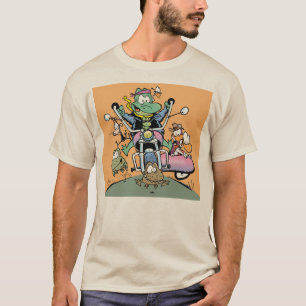 Le T-shirt de l'amant de motocyclette de marais