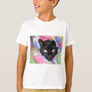 Le T-shirt de l'enfant : Chat drôle enveloppé da