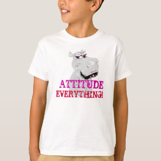 Le T-shirt de l'enfant d'attitude d'hippopotame