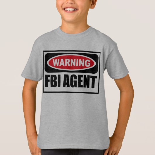Le T-shirt de l'enfant d'avertissement d'AGENT DU (Devant)