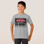 Le T-shirt de l'enfant d'avertissement d'AGENT DU (Devant entier)