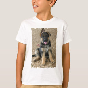 Le T-shirt de l'enfant de chiot de berger allemand