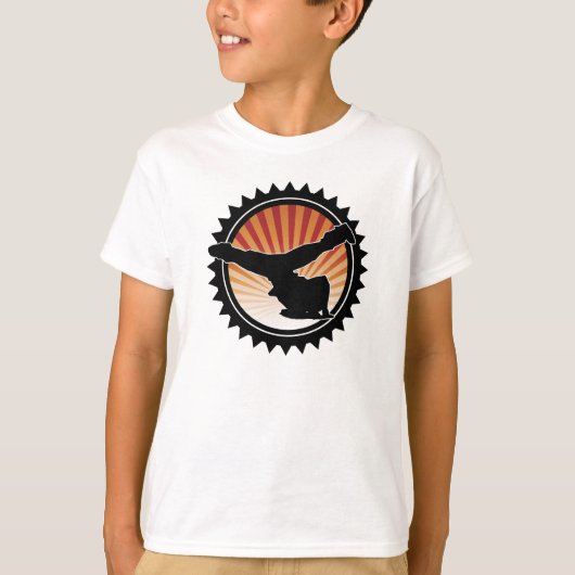 Le T-shirt de l'enfant de moulin à vent de BBOY (Devant)