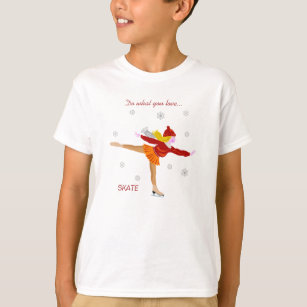 Le T-shirt de l'enfant de patinage de fille