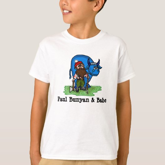 Le T-shirt de l'enfant de Paul Bunyan et de bébé (Devant)