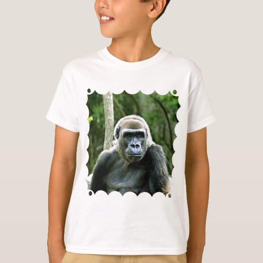 Le T-shirt de l'enfant de profil de gorille (Devant)