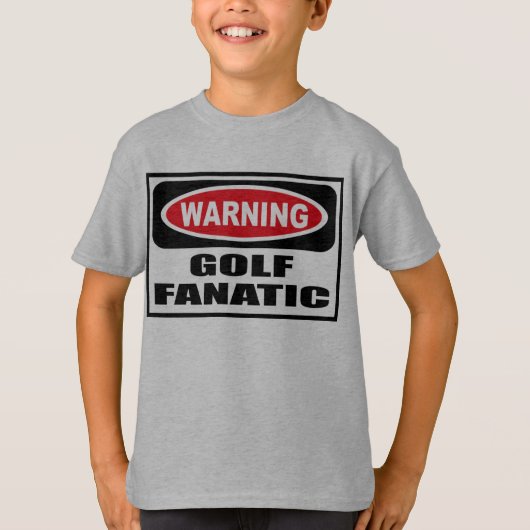 Le T-shirt de l'enfant FANATIQUE de GOLF (Devant)