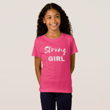 Le T-shirt de l'enfant fort de fille (copie