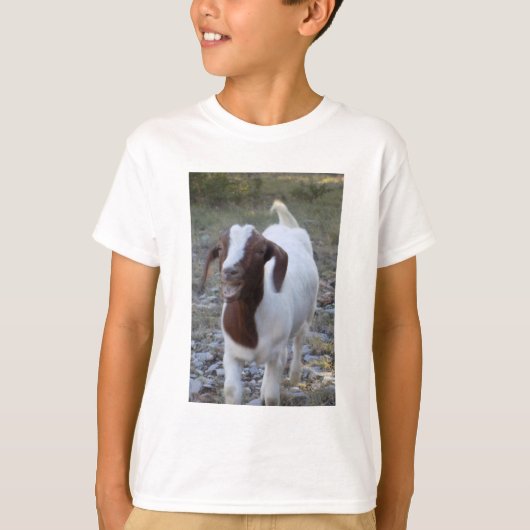 Le T-shirt de l'enfant riant de chèvre (Devant)