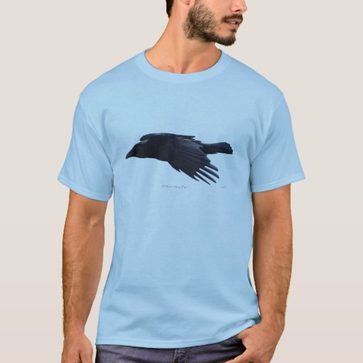 Le T-shirt de l'oiseau du Corbeau noir volant (Devant)