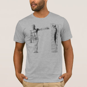 Le T-shirt de modèle des hommes semi adaptés
