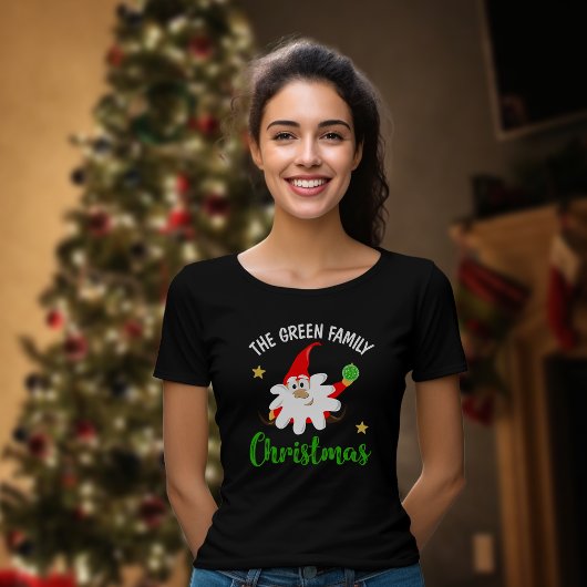 Le T-shirt de Noël de la famille verte