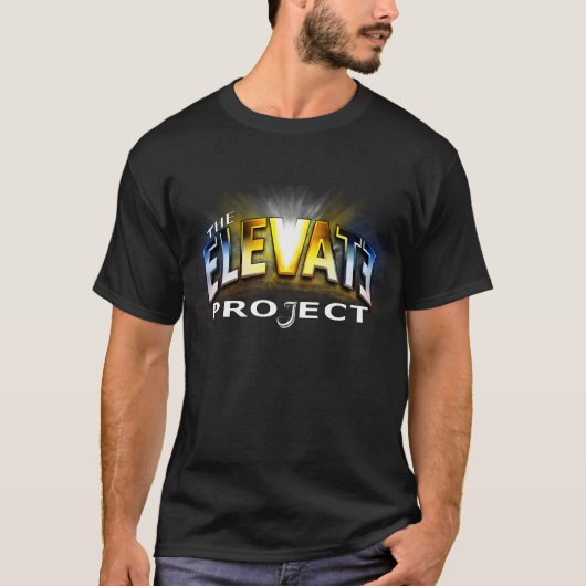 Le T-shirt de noir de projet d'élévation (Devant)
