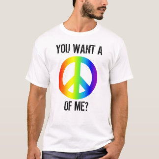 Le T-shirt de paix des hommes agressifs passifs de
