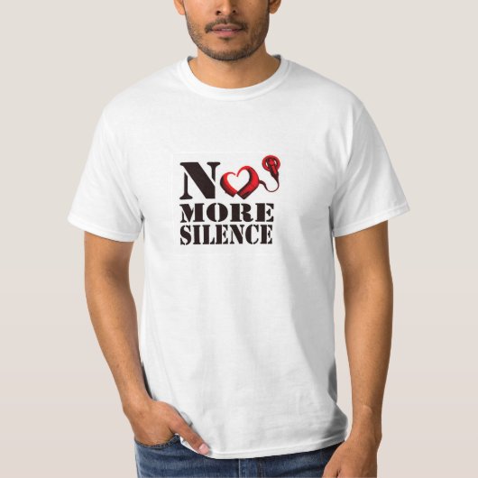Le T-shirt de pas plus d'hommes de silence (Devant)