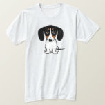 Le T-shirt de Piebald Dachshund Cute Chiot<br><div class="desc">Mignonne Chemise De Chien De Dessin. Piebald Dachshund noir et tan. Fait un grand cadeau pour les amoureux de Doxie !</div>