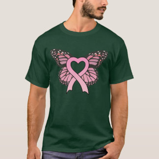 Le T-shirt de ruban de coeur des hommes roses de