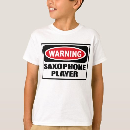 Le T-shirt de SAXOPHONE de l'enfant (Devant)