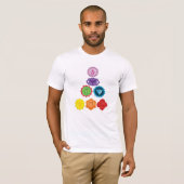 Le T-shirt de sept hommes de Chakras (Devant entier)