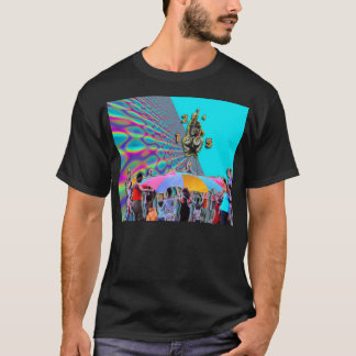 Le T-shirt de trempoline d'arc-en-ciel