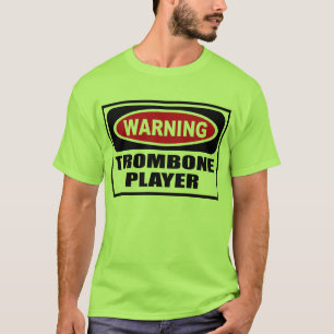 Le T-shirt de TROMBONE des hommes d'avertissement