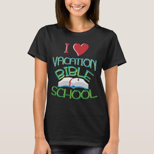 Le T-shirt d'école de bible de vacances badine le (Devant)