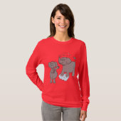 le T-shirt d'éléphants des femmes drôles de (Devant entier)