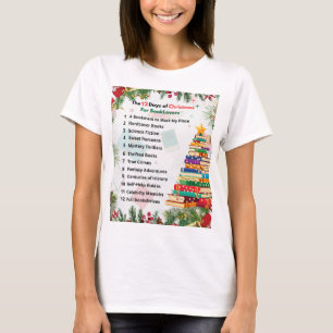 Le T-shirt des 12 Jours de Noël Cadeau Littérair