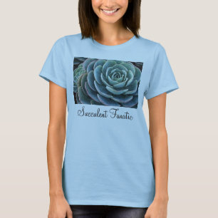 Le T-shirt des dames bleues d'echeveria
