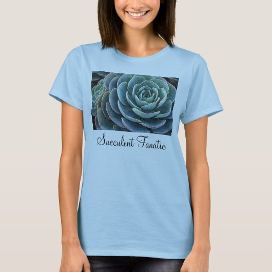 Le T-shirt des dames bleues d'echeveria (Devant)