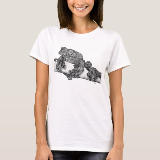 Le T-shirt des dames de grenouille de vol (Devant)