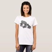 Le T-shirt des dames de grenouille de vol (Devant entier)