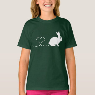 Le T-shirt des enfants de lapin de coeur de