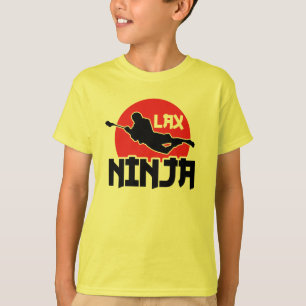 Le T-shirt des enfants de LAX Ninja de lacrosse