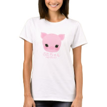 le T-shirt des femmes de Buta-chan de sugarparade