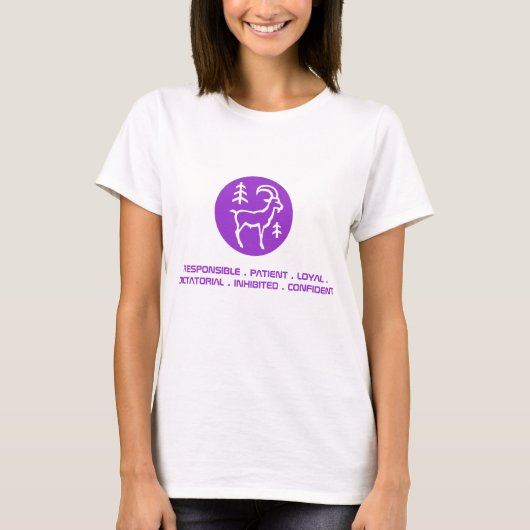Le T-shirt des femmes de Capricorne (Devant)