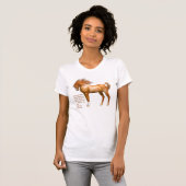 Le T-shirt des femmes de citation de cheval de (Devant entier)