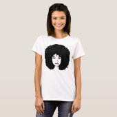 Le T-shirt des femmes de déesse d'Afro (Devant entier)