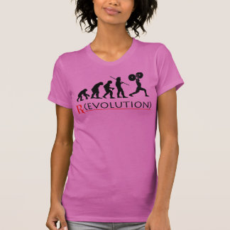 Le T-shirt des femmes de diagramme d'évolution de