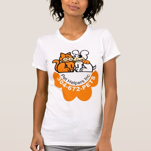 Le T-shirt des femmes de l'aide d'animal familier (Devant)