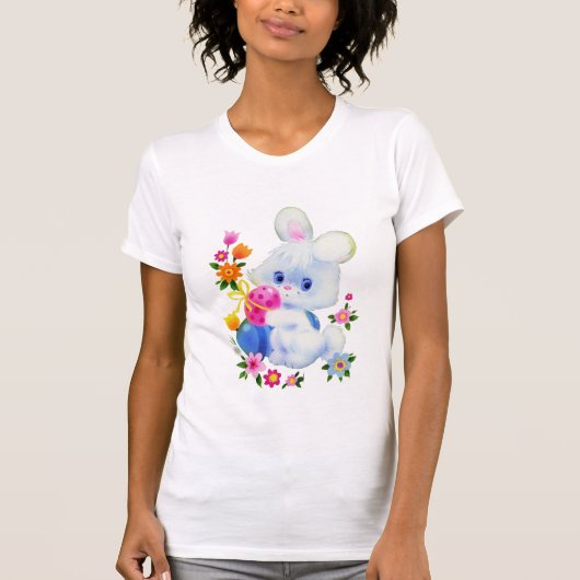 Le T-shirt des femmes de lapin de Pâques (Devant)